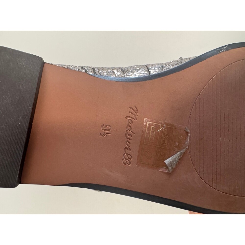 Madewell Normani Lace-Up Mary Janes in metallic leather - Picture 3 of 9